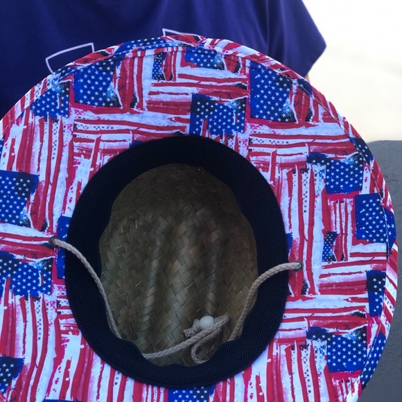 24/7 Life NWT’s Straw Patriotic Flag Straw Beach Hat Size One(New) - Picture 6 of 9